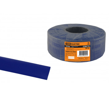 Термоусаживаемая трубка ТУТнг 30/15 синяя (50 м/ролл) TDM