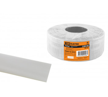 Термоусаживаемая трубка ТУТнг 40/20 белая (50 м/ролл) TDM