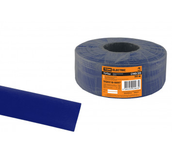 Термоусаживаемая трубка ТУТнг 40/20 синяя (50 м/ролл) TDM