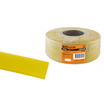 Термоусаживаемая трубка ТУТнг 60/30 желтая (25 м/ролл) TDM