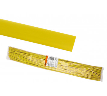 Термоусаживаемая трубка ТУТнг 20/10 желтая по 1м (50 м/упак) TDM