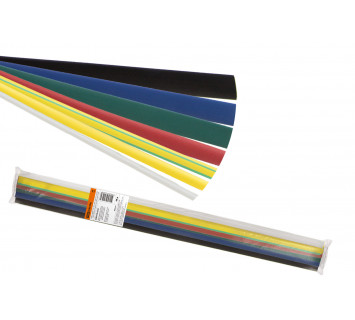 Набор трубок ТУТнг 10/5, 12/6, 16/8, 20/10, 25/12.5, 30/15, 40/20 по 7 цветов по 1м (49 м/упак) TDM