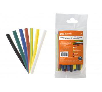 Термоусаживаемая трубка ТУТнг 6/3 набор (7 цветов по 3 шт. 100мм) TDM