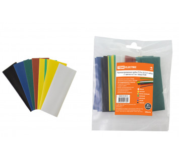 Термоусаживаемая трубка ТУТнг 25/12,5 набор (7 цветов по 3 шт. 100мм) TDM