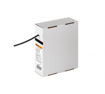 Термоусаживаемая трубка ТУТнг 4/2 черная в коробке (10 м/упак) TDM