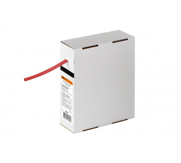 Термоусаживаемая трубка ТУТнг 6/3 красная в коробке (10 м/упак) TDM