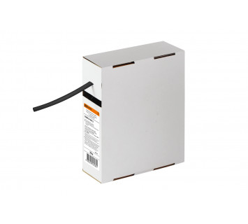 Термоусаживаемая трубка ТУТнг 6/3 черная в коробке (10 м/упак) TDM