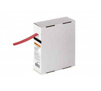 Термоусаживаемая трубка ТУТнг 8/4 красная в коробке (10 м/упак) TDM