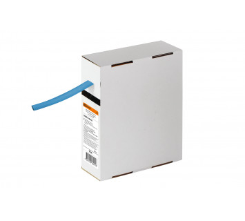 Термоусаживаемая трубка ТУТнг 8/4 синяя в коробке (10 м/упак) TDM