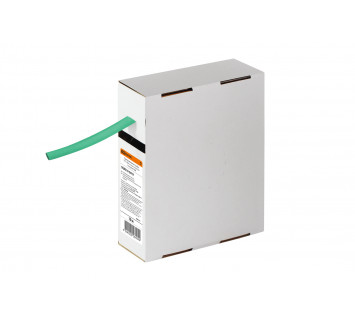 Термоусаживаемая трубка ТУТнг 8/4 зеленая в коробке (10 м/упак) TDM