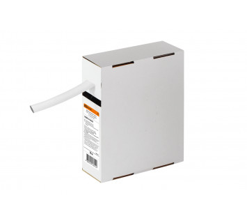 Термоусаживаемая трубка ТУТнг 12/6 белая в коробке (10 м/упак) TDM