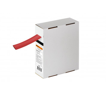 Термоусаживаемая трубка ТУТнг 16/8 красная в коробке (10 м/упак) TDM