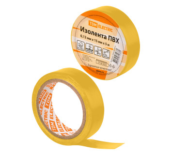 Изолента ПВХ 0,13х15мм Желтая 5м TDM