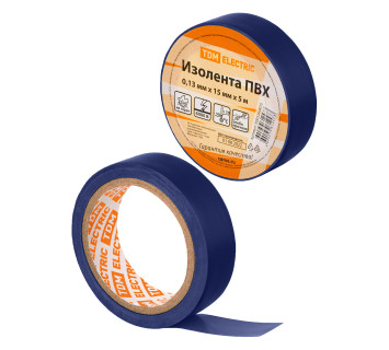 Изолента ПВХ 0,13х15мм Синяя 5м TDM