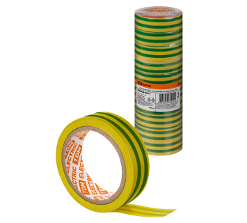 Изолента ПВХ 0,13х15мм Желто-зеленая 5м TDM