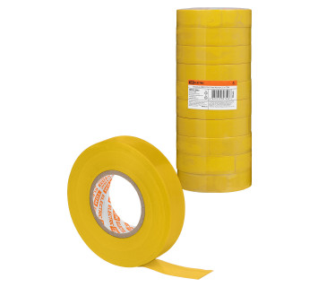 Изолента ПВХ 0,15х19 мм Желтая 25 м TDM
