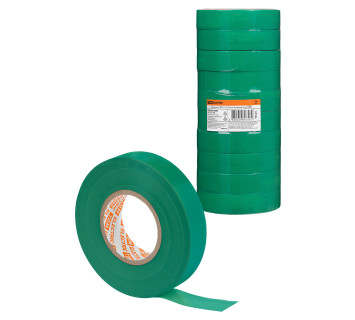 Изолента ПВХ 0,15х19 мм Зеленая 25 м TDM