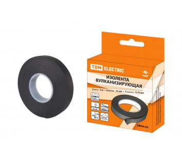 Изолента вулканизирующая 15 мм 5 метров (до 25 кВ) TDM
