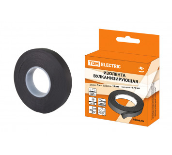 Изолента вулканизирующая 19 мм 9 метров (до 25 кВ) TDM