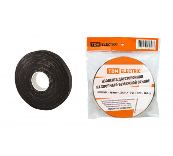 Изолента ХБ 19мм*7м двусторонняя (100 г)TDM