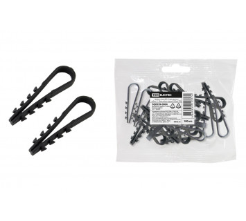 Дюбель-хомут ДХК-18 для круглого кабеля 11-18мм нейлон черный (100шт) TDM