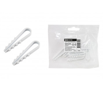 Дюбель-хомут ДХК-18 для круглого кабеля 11-18мм нейлон белый (10шт) TDM