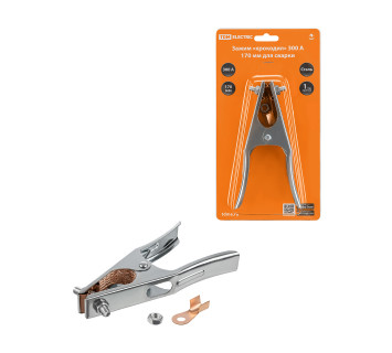 Зажим «крокодил» 300 А 170 мм для сварки  TDM