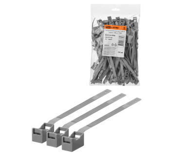 Крепеж ремешковый 7,6х165 серый (100шт) TDM