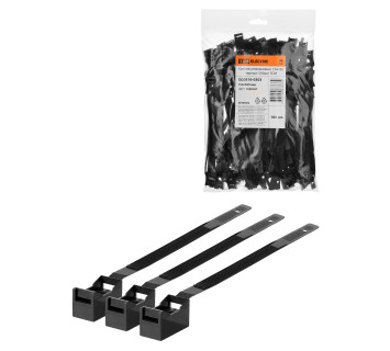 Крепеж ремешковый 7,6х165 черный (100шт) TDM