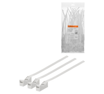 Крепеж ремешковый 7,6х285 белый (50шт) TDM