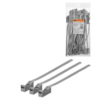 Крепеж ремешковый 7,6х285 серый (50шт) TDM