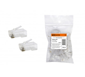 Разъем RJ-45 UTP для кабеля кат. 5Е, 8P8C (100шт) TDM