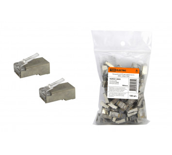Разъем RJ-45 FTP для кабеля кат. 6, 8P8C (100шт) TDM