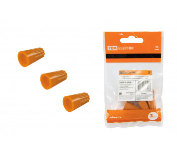 Соединительный изолирующий зажим СИЗ-3 5,5 мм2 оранжевый (5 шт) TDM