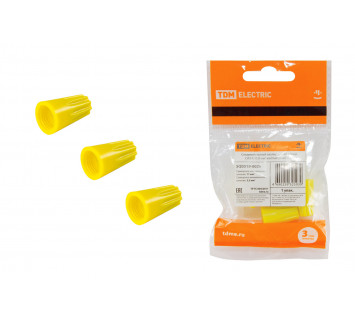 Соединительный изолирующий зажим СИЗ-4 11,0 мм2 желтый (5 шт) TDM