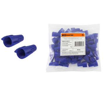 Соединительный изолирующий зажим СИЗ-Л-2 12 мм2 с лепестками синий (50 шт) TDM