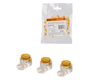 Соединительная клемма скотч-лок К-1, (d=0,4-0,7 мм), D=1,52 мм (50 шт) TDM