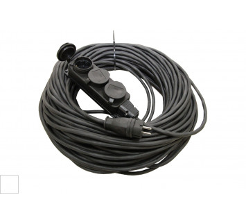 Удлинитель-шнур силовой каучук УШз16-103 IP44 3 гнезда с/з, 10м КГ 3х1,5 TDM