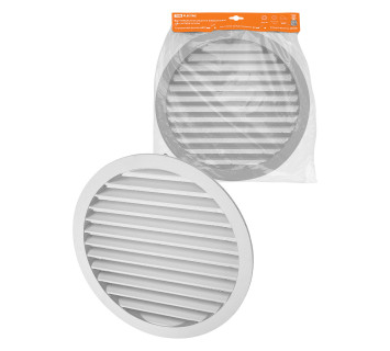 Решетка вентиляционная круглая алюминиевая с москитной сеткой, с фланцем d315, внеш. D350, TDM