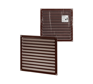 Решетка металл. усиленная 300х300, коричневая, с покрытием полимерной эмалью, TDM