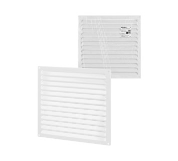 Решетка металл. усиленная 350х350, белая, с покрытием полимерной эмалью, TDM