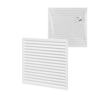 Решетка металл. усиленная 400х400, белая, с покрытием полимерной эмалью, TDM