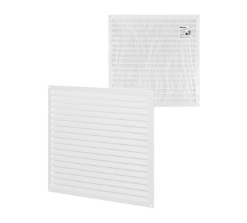 Решетка металл. усиленная 450х450, белая, с покрытием полимерной эмалью, TDM