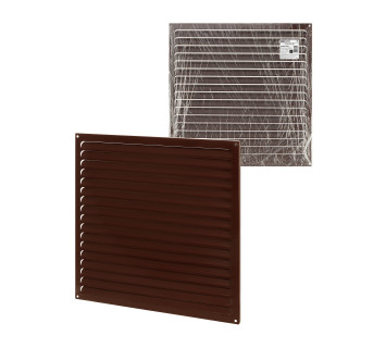 Решетка металл. усиленная 450х450, коричневая, с покрытием полимерной эмалью, TDM