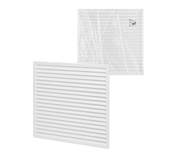 Решетка металл. усиленная 500х500, белая, с покрытием полимерной эмалью, TDM