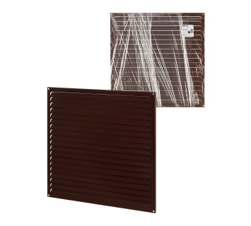 Решетка металл. усиленная 500х500, коричневая, с покрытием полимерной эмалью, TDM