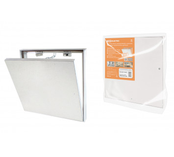 Люк под плитку, алюминиевый, съемный, нажимной, ограничитель-цепочка, 200х300, TDM