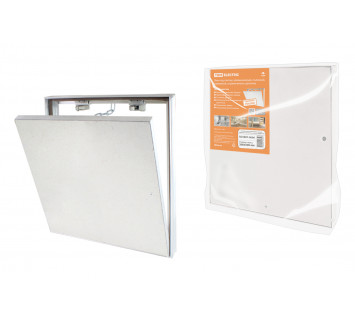 Люк под плитку, алюминиевый, съемный, нажимной, ограничитель-цепочка, 300х500, TDM