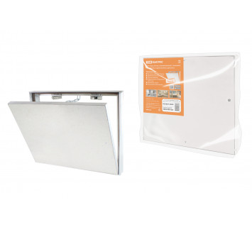 Люк под плитку, алюминиевый, съемный, нажимной, ограничитель-цепочка, 500х300, TDM