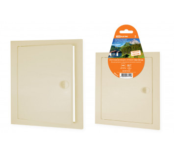 Люк ревизионный с ручкой 150х150, слоновая кость TDM